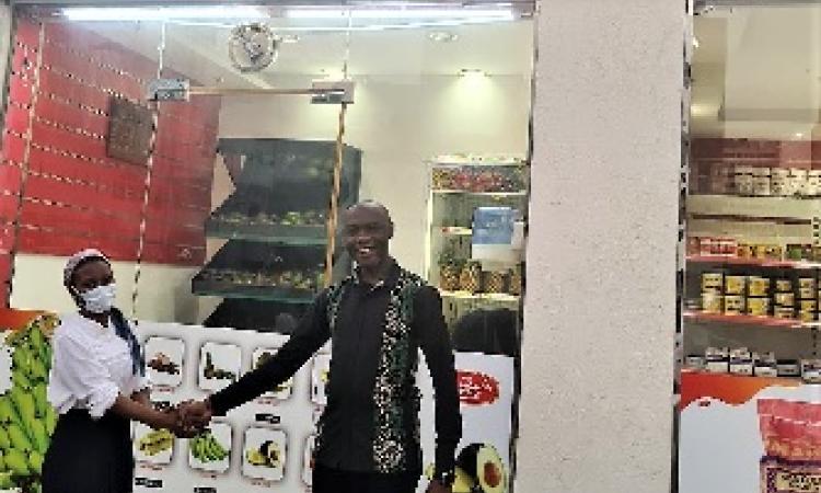 H.E Amb. Zaake Kibedi Commissions the "Kampala Katale" Grocery in Hamdan- Abu Dhabi.